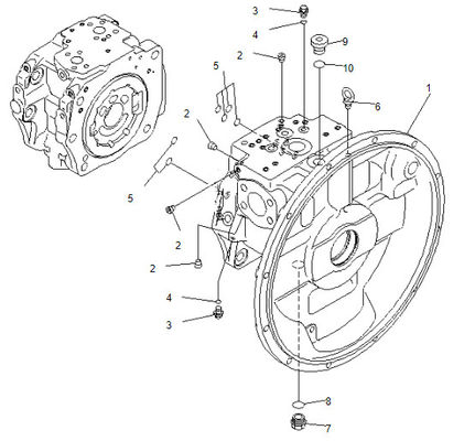 Pompa hydráulica 708-2H-00026 de Main Pump Pc 400-7 de acero del excavador para KOMATSU