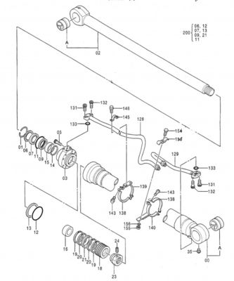 Excavador Bucket Cylinder Assy