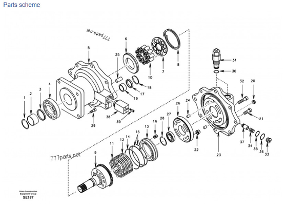 Motor giratorio Volvo EC360 SA8230-31780 para piezas de excavadoras