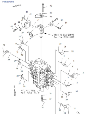 Comatsu PC1250SP-7 Valva principal 21N-64-36440 02896-11009 07002-12034 21N-64-36740 02896-11009 Costo de reemplazo de la válvula de control de la excavadora
