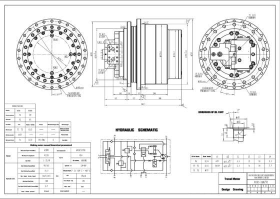 Hyundai R305 R335 R290-7 R300LC-9S Motor de desplazamiento hidráulico 31N8-40011