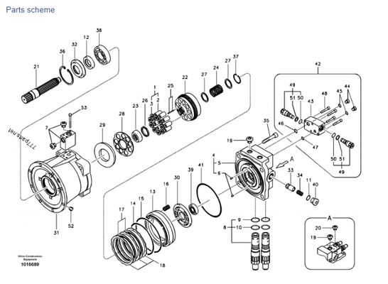 VOE14552686 VOE 14521451 SA 1142-00930 caja de engranajes del motor de giro Excavadora M5X130 EC210B EC200B EC220D